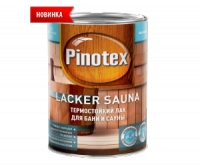Pinotex Lacker Sauna 20 - 1l. / Пинотекс термостойкий лак для сауны и бани полуматовый - 1л.