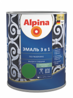 Alpina 3 in 1 - 2.5l. / Альпина - 2.5л. Эмаль алкидно-уретановая по ржавчине 3 в 1