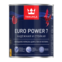 Tikkurila Euro Power 7 - 0,9l. / Тиккурила Евро 7 - 0,9л. Краска матовая моющаяся