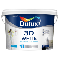 Dulux 3D White - 10 л. / Дулюкс 3Д Ослепительно белая краска с частицами мрамора